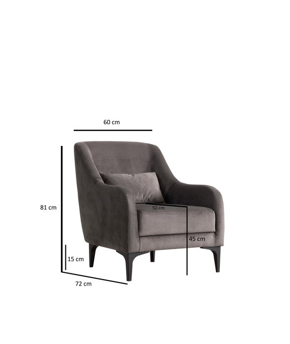 Atelier Del Sofa Astana - Sillón de orejas Antracita Atelier Del Sofa Astana - Sillón de orejas Antracita